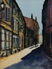 Rue des Cordonieres, Angouleme, Charente, France - 2002 Watercolour - 28 cm x 21 cm