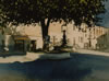 Mairie and Fountain, St. Cezaire, Provence, France - 1991 Watercolour - 35 cm x 26 cm