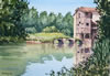 Moulin Monsieur, Duras - 2010 Watercolour - 34 cm x 24 cm  - <strong>£150 / 180 euros + p and p</strong> 