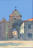 Clock Tower, Duras - 2010 Watercolour - 34 cm x 24 cm  - <strong>£150 / 180 euros + p and p</strong> 