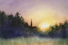 Baleyssagues Sunset - 2010 Watercolour - 50 cm x 34 cm