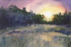 Sunrise over Duras - 2010 Watercolour - 50 cm x 30 cm  - <strong>£250 / 300 euros + p and p</strong> 