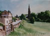 Emmanuel Church, Holcombe Village, Lancashire, England - 1995 Watercolour - 54 cm x 36 cm