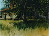 La Grassiere from the Trees, Gironde, France - 2000 Watercolour - 54 cm x 36 cm