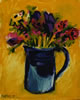 Blue Jug and Anemones - 1997 Oil Crayon - 36 cm x 28 cm 