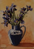 Irises in the Blue Jug  - 1994 Watercolour - 28 cm x 19 cm